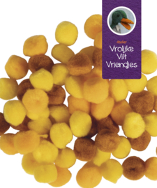 pompons 15mm mix geeltinten