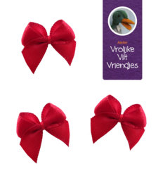 Strikjes donkerrood 3 stuks