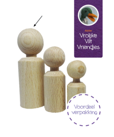 Kegelpop recht - 12 stuks