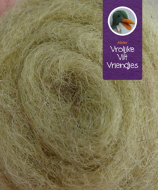 Gekaarde bheda wol beige/groen