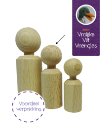 Kegelpop recht 60 mm- 12 stuks