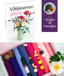 Boek Viltbloemen met materialen