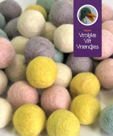 Wolballen pastel 50 stuks