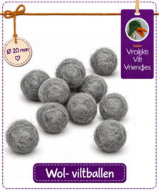 Wolbal natuur grijs