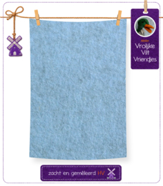 Babyblauw gemêleerd wolvilt