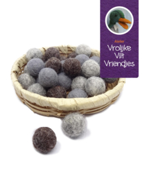 Wolballen grijsbruin mix 10mm