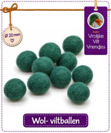 Wolbal petrolgroen