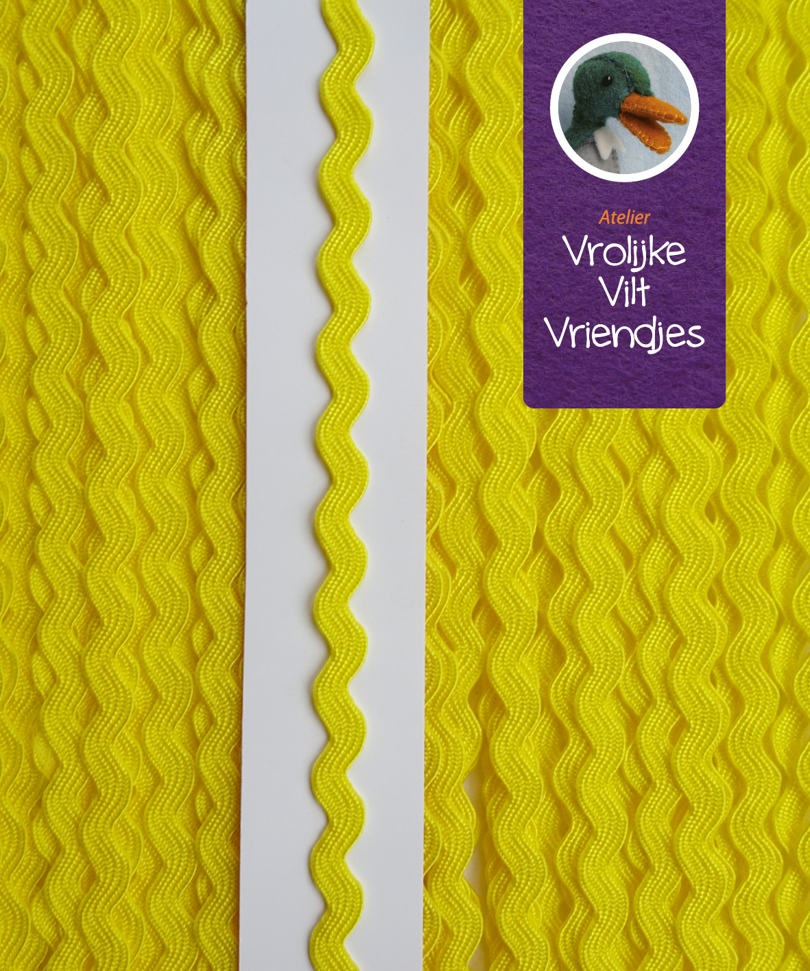 Kaart zigzaglint geel 20 meter