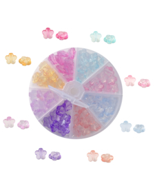 Bloem kralen in sorteerdoos