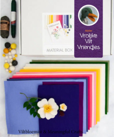 Viltbloemen materialen box