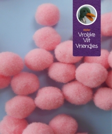 Pompons 10mm roze