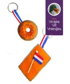 Donut  en tompouce sleutelhanger