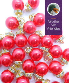 Miniatuur Kerstballen rood