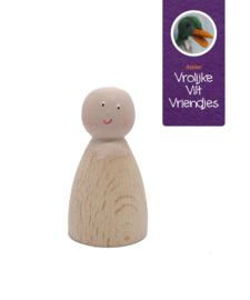 Kegelpopje geverfd doll klein