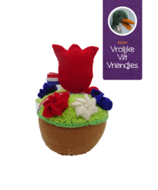 Cupcake rode tulp