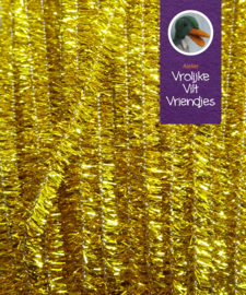 Glimmend chenille goud 