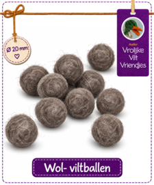 Wolbal natuur donkerbruin