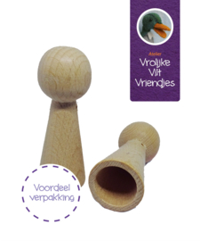 Kegelpopje 6,5 cm - 12 stuks