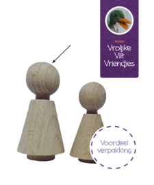 Kegelpopje vrouw - 12 stuks