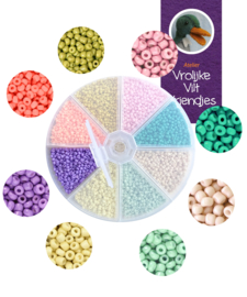 Rocailles kralen in sorteerdoos