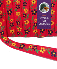 Kaart bloemenlint 12 mm 25 meter