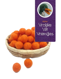 Wolbal oranje 10 mm