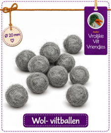 Wolbal natuur donkergrijs