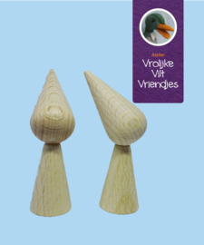 Houten naturel kegels