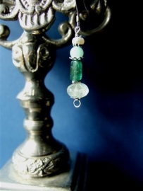 264   Malachite, Jade  en Fluoriet,  edelstenen Sterling Zilver,