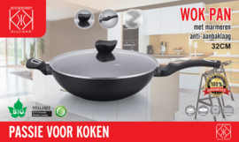 KOOKKUNST HOLLAND Marbel Wokpan 32 CM