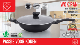 KOOKKUNST HOLLAND Marbel Wokpan 28 CM