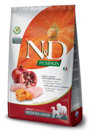 N&D Pumpkin Kip & Granaatappel Adult Medium/Maxi 12 kg