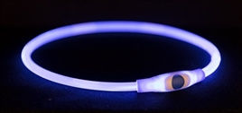 Trixie - LED Halsband Flash Blauw L-XL (65 cm)