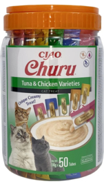 INABA - Churu voor de kat Multipack Tonijn & kip 50 stuks