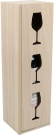 Geschenkkist Wijn met wijnglas - 1 fles