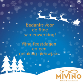 Etiket Santa's slee - eigen tekst en eigen logo