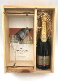 Champagne Henri Mandois 1er Cru met 2 glazen - in geschenkkist
