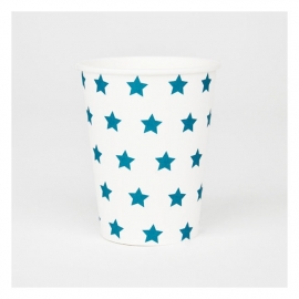 Papieren beker blauw ster