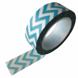 Masking tape blauw zigzag