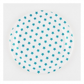 Papieren bordjes blauw ster