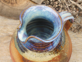 VERKOCHT Oude Franse gres kan blauw zoutglazuur - 17 cm