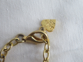Vintage Dolce Vita goud choker halsketting met zwarte stenen
