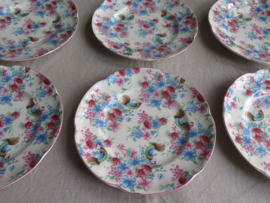 Set van 6 borden Johnson Bros - Chicken Chintz - 20 cm