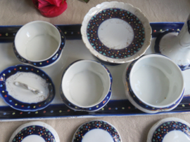 Antieke porseleinen boudoir set kaptafel set