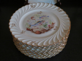 VERKOCHT Antieke visborden Limoges Haviland, 1888-1896