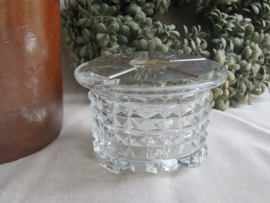 Oud glazen theelicht rechaud