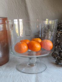 VERKOCHT Mondgeblazen glazen trifle schaal
