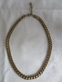 Vintage goud metalen schakelketting choker