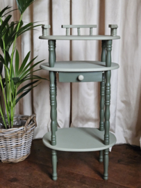 VERKOCHT Brocante Frans telefoontafeltje etagere plantentafel