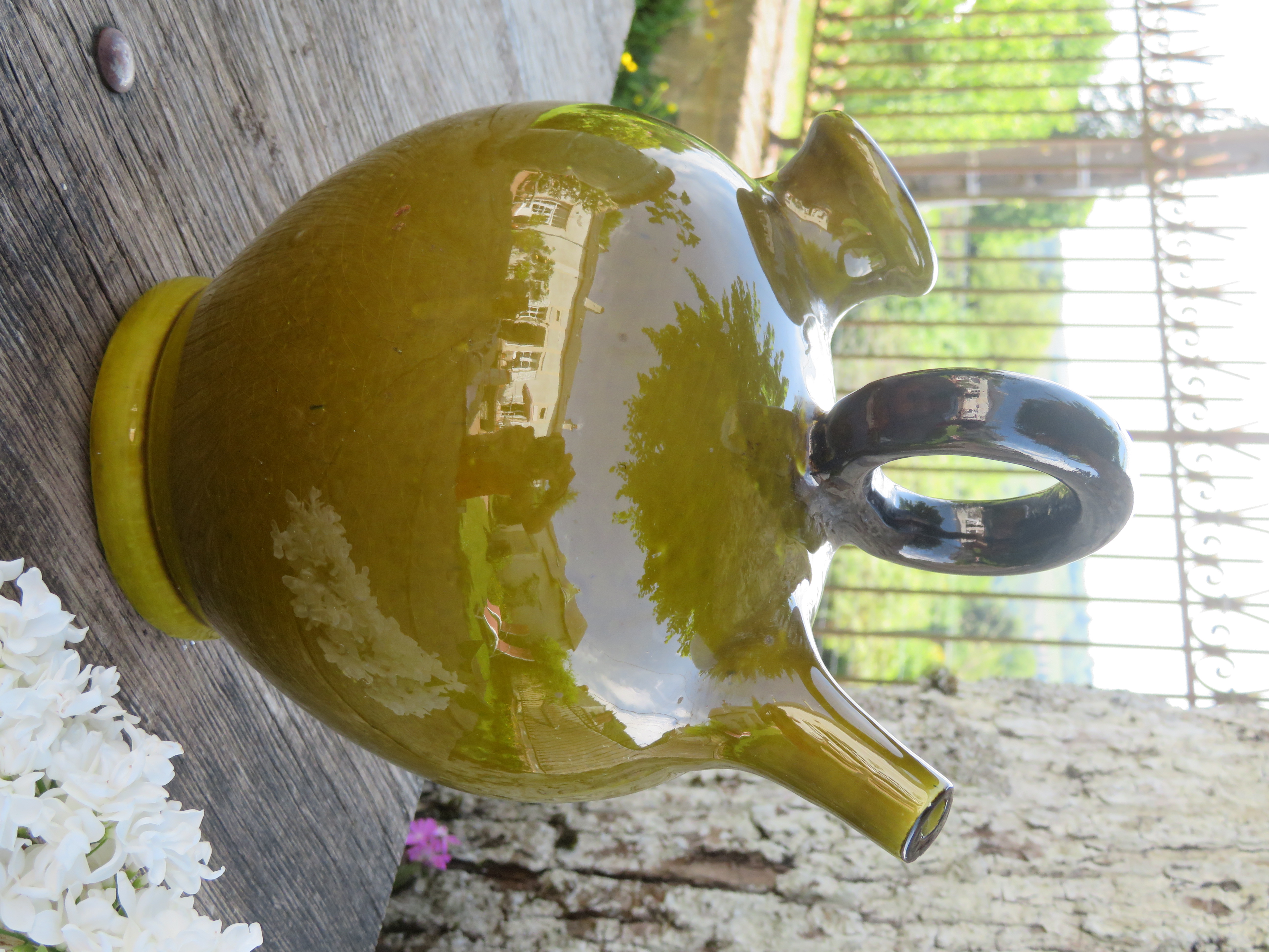 Antieke Franse gargoulette waterkan geglazuurd - Provence